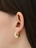 Champagne Moon Silver Gout Glint Earrings S