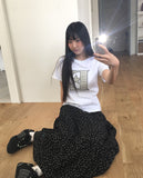 Apol Dot Frill Tiered Long Skirt