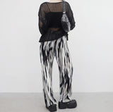 Nuan Color Matching Pattern Pants