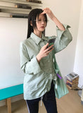 TUNNEL SHIRRING STRIPE SH