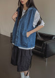 Logan denim hoodie vest
