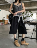 Yojeu Button Ribbed Layer Sleeveless