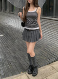 [Belt set/Underpants lining] Atem Check Mini Pleated Skirt