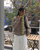 Siul Vintage Angora Striped Scarf Muffler