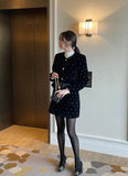 Gnut Frill Velvet Jacket Skirt Set