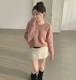Round Neck Sibori Loose Fit Daily Knit