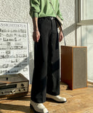 Belted Leo Wide Slacks