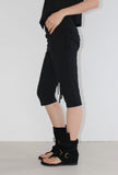 SHIRRING SKIRT-LAYERED PANTS