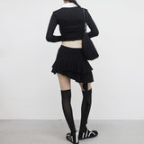 Hoaen Unbal Tiered Skirt