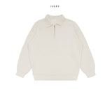 Dual zip-up collar knit