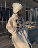 Pugeun fleece duffel coat