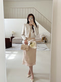 Monet H-Line Chiffon Color Matching One Piece
