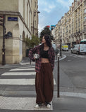 Solar loose fit hooded checkered shirt