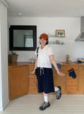 Dalson Banding Dot Bermuda Pants