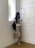 Tabe Shirring Jogger Nylon Vest Pants Set-up Pants