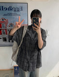 [unisex] Ototo Over Check Short Sleeve Shirt