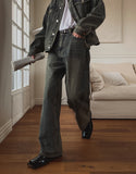 Desub washed wide denim pants