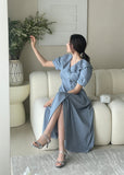 Meloning Frill Puff Long One Piece
