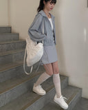 Heard nylon strap mini skirt