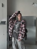 Naming Big Hood Checkered Shirt
