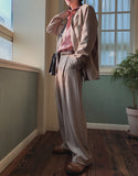 Stingy wrap pin tuck over slacks
