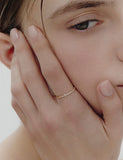 Truly Essence 14K Cross Pave Ring