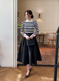 Siez Color Matching Button Collar Knit