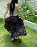 [Fake Layered] Jaden Eyelet Ribbon Halter Neck Shirring Puff Sleeveless