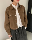 Menati Cotton Crop Trucker Jacket