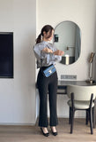 Slandy Banding Bootcut Slacks Pants