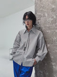 [LANARCH] Eckley Stripe Tie Shirt