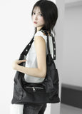 Knock Leather Belt Square Bag