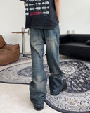Riken Oil Washing Flare Jeans