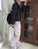 Inf Check Color Matching Two-Way Hood Zip-Up