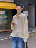 Blank Crop Collar Tee