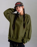 Share crop heavy brushed sweatshirt