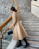 Purcell Collar Flare Wool Long Coat