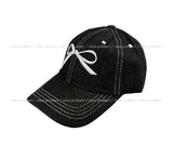 Ribbon Denim Ball Cap