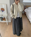 Nyuling Lace Collar Knit Cardigan