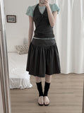 Hazel See-Through Lace Volume Puff Tee