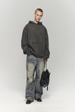 DART BRUSH WIDE DENIM PANTS