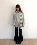Peuon Layered Frill Button Knit