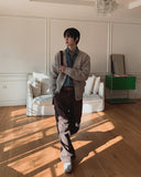 Glow Angora Y-neck Cardigan