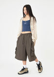 Kant cargo nylon capri pants