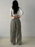 724 Peach Adjust Cargo Wide Pants