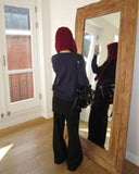 [Layered SET] Yuran Brushed Wrap Button Skirt Bootcut Banding Long Pants