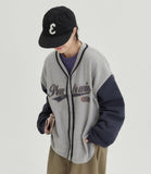 [BAONHAUS] Tenny lettering cotton color matching cardigan