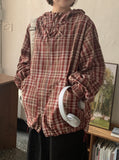Bellito Check Cotton Over Hood Zip-Up