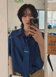 [LAN ARCHIVE][SETProduct] Ocean denim tie half shirt