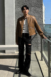 Derock Leather Blouson Jacket